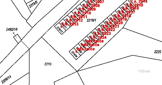 Havířov 41799267 na parcele st. 2219/24 v KÚ Prostřední Suchá, Katastrální mapa