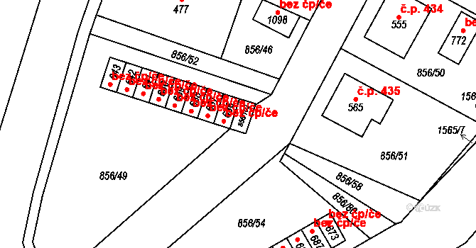 Hanušovice 44866267 na parcele st. 636 v KÚ Hanušovice, Katastrální mapa