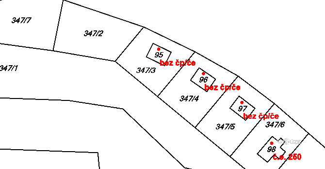 Svépravice 45271267 na parcele st. 97 v KÚ Svépravice, Katastrální mapa