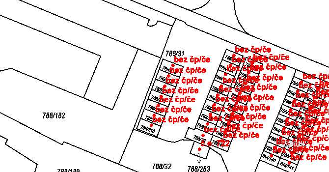Boskovice 49408267 na parcele st. 788/214 v KÚ Boskovice, Katastrální mapa