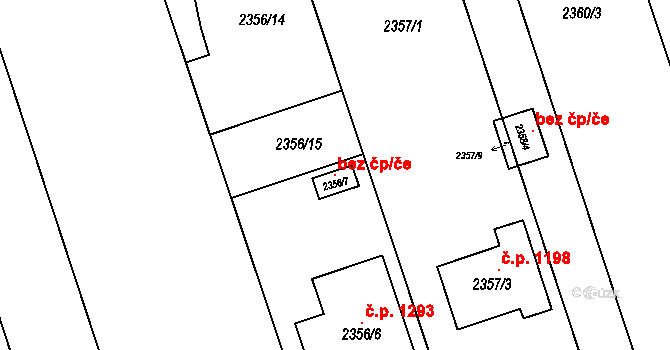 Rousínov 104756268 na parcele st. 2356/7 v KÚ Rousínov u Vyškova, Katastrální mapa