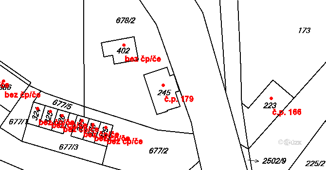 Sklenařice 179, Vysoké nad Jizerou na parcele st. 245 v KÚ Sklenařice, Katastrální mapa