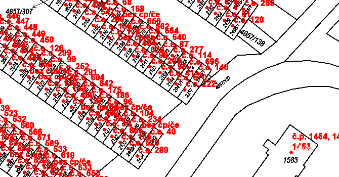 Veselí nad Moravou 41 na parcele st. 2164 v KÚ Veselí-Předměstí, Katastrální mapa