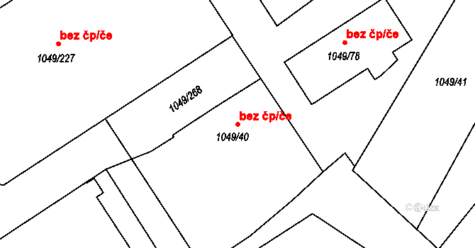 Bohumín 38238268 na parcele st. 1049/40 v KÚ Nový Bohumín, Katastrální mapa