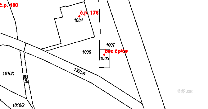 Sobotín 41605268 na parcele st. 1005 v KÚ Sobotín, Katastrální mapa