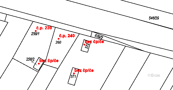 Lovčice 42635268 na parcele st. 370 v KÚ Lovčice u Nového Bydžova, Katastrální mapa