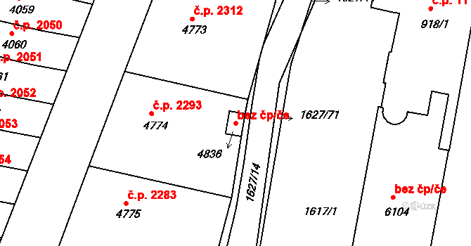 Písek 48815268 na parcele st. 4836 v KÚ Písek, Katastrální mapa