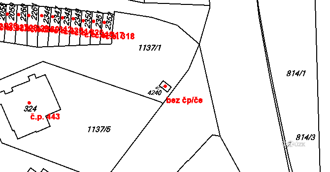 Náchod 79086268 na parcele st. 4240 v KÚ Náchod, Katastrální mapa
