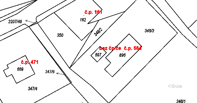 Lichnov 102311269 na parcele st. 897 v KÚ Lichnov u Nového Jičína, Katastrální mapa