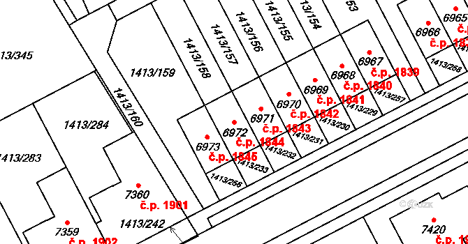 Beroun-Město 1844, Beroun na parcele st. 6972 v KÚ Beroun, Katastrální mapa