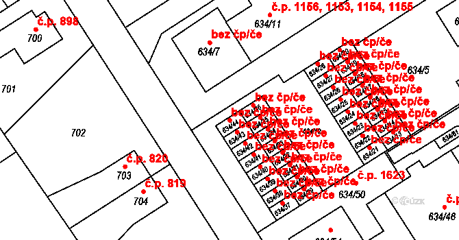Rychnov nad Kněžnou 38484269 na parcele st. 634/44 v KÚ Rychnov nad Kněžnou, Katastrální mapa
