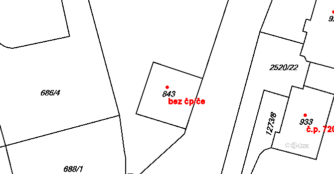 Česká Kamenice 40682269 na parcele st. 843 v KÚ Česká Kamenice, Katastrální mapa