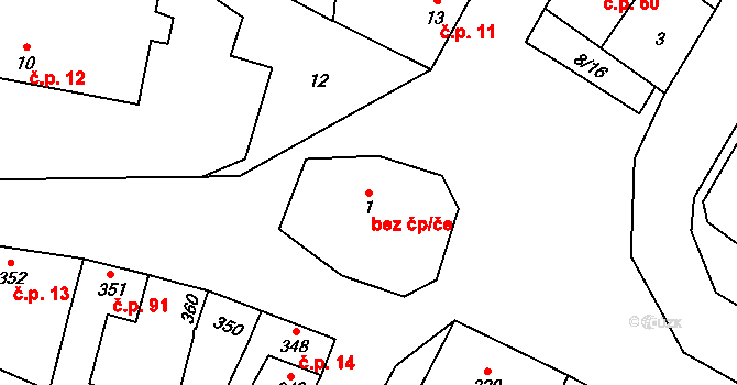 Seloutky 41179269 na parcele st. 1 v KÚ Seloutky, Katastrální mapa