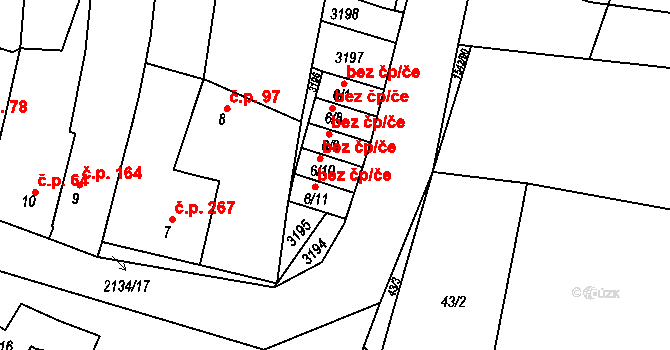 Žeravice 41955269 na parcele st. 6/10 v KÚ Žeravice u Kyjova, Katastrální mapa
