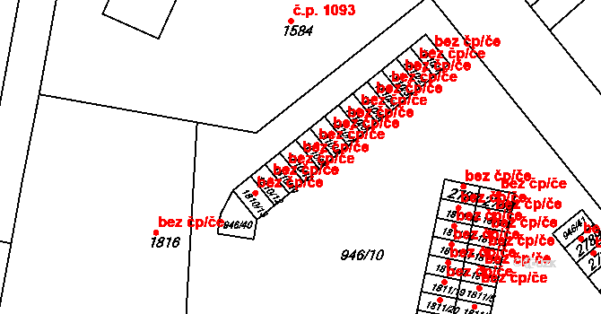 Jičín 42215269 na parcele st. 1810/10 v KÚ Jičín, Katastrální mapa