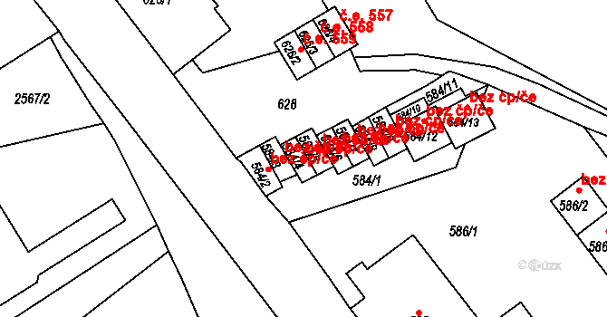 Litvínov 43656269 na parcele st. 584/4 v KÚ Horní Litvínov, Katastrální mapa