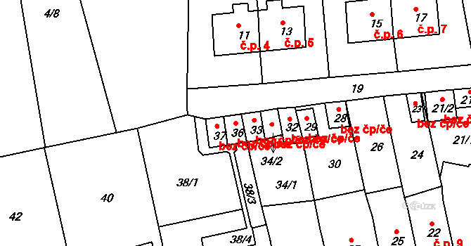 Krnov 45641269 na parcele st. 36 v KÚ Opavské Předměstí, Katastrální mapa