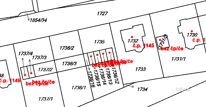 Praha 48916269 na parcele st. 1736/13 v KÚ Vršovice, Katastrální mapa