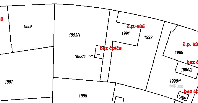 Bystřice nad Pernštejnem 118259270 na parcele st. 1993/2 v KÚ Bystřice nad Pernštejnem, Katastrální mapa