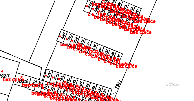 Kyjov 38735270 na parcele st. 1035 v KÚ Nětčice u Kyjova, Katastrální mapa
