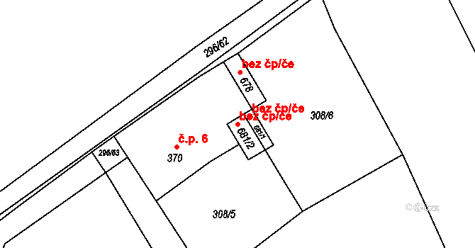 Křižanov 38816270 na parcele st. 681/2 v KÚ Křižanov, Katastrální mapa