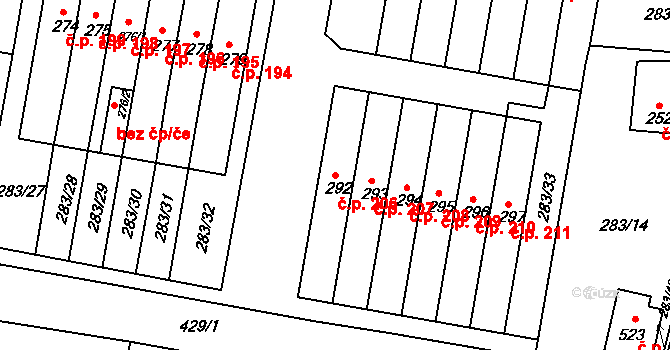Malá Skalice 206, Česká Skalice na parcele st. 292 v KÚ Malá Skalice, Katastrální mapa