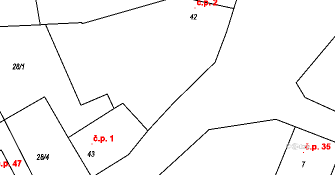 Borkovice 124, Katastrální mapa