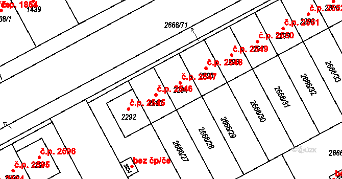 Břeclav 2547 na parcele st. 2294 v KÚ Břeclav, Katastrální mapa