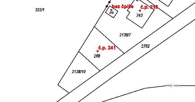 Janovice nad Úhlavou 241 na parcele st. 268 v KÚ Janovice nad Úhlavou, Katastrální mapa
