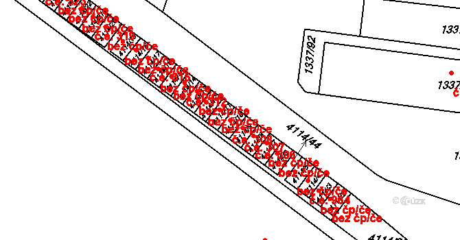 Roudnice nad Labem 308 na parcele st. 4114/10 v KÚ Roudnice nad Labem, Katastrální mapa