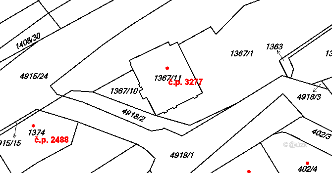 Smíchov 2498, Praha, Katastrální mapa