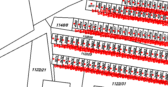 Rožnov pod Radhoštěm 39559271 na parcele st. 3464 v KÚ Rožnov pod Radhoštěm, Katastrální mapa