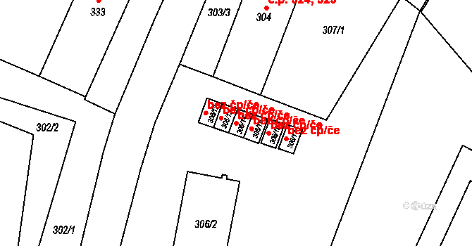 Zbýšov 43273271 na parcele st. 306/14 v KÚ Zbýšov u Oslavan, Katastrální mapa