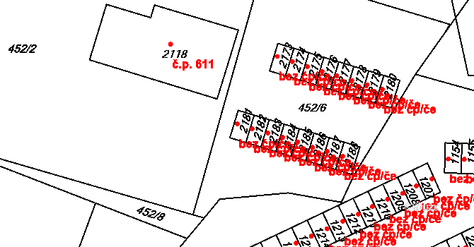 Milevsko 46186271 na parcele st. 2181 v KÚ Milevsko, Katastrální mapa