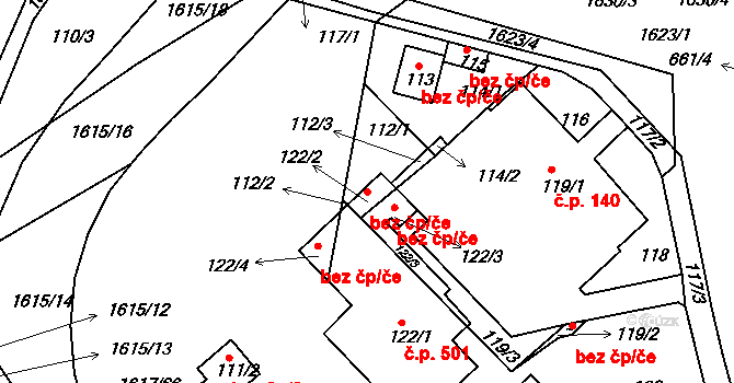 Komárov 46985271 na parcele st. 122/2 v KÚ Komárov u Hořovic, Katastrální mapa