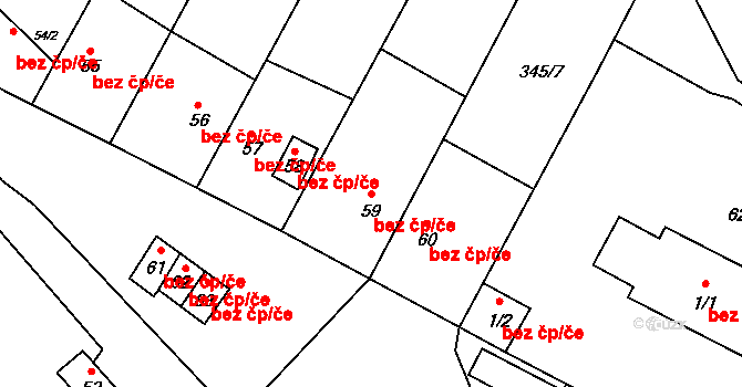 Pšov 47329271 na parcele st. 59 v KÚ Kobylé, Katastrální mapa