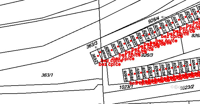 Holešov 47584271 na parcele st. 926/25 v KÚ Holešov, Katastrální mapa