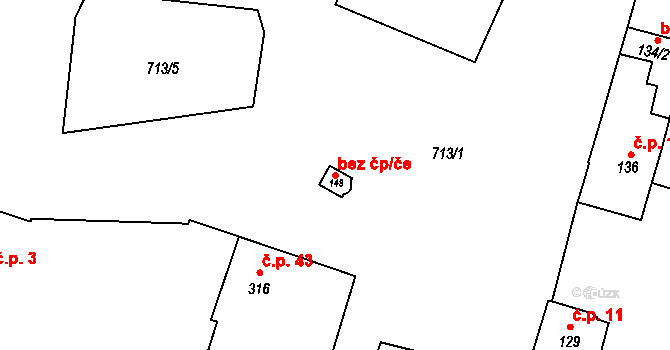 Loucká 48747271 na parcele st. 143 v KÚ Loucká, Katastrální mapa