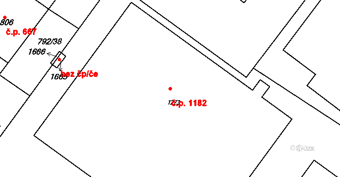 Bakov nad Jizerou 1182 na parcele st. 1273 v KÚ Bakov nad Jizerou, Katastrální mapa