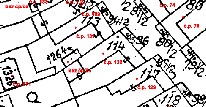 Kobylí 130 na parcele st. 114 v KÚ Kobylí na Moravě, Katastrální mapa