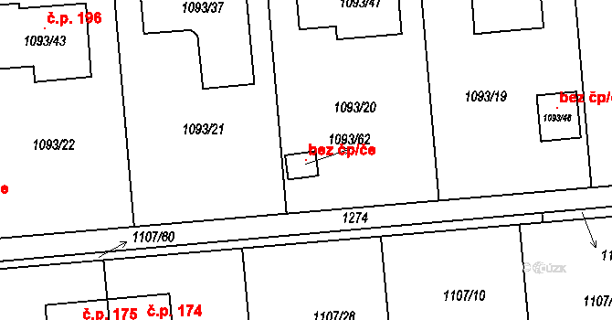 Citonice 102587272 na parcele st. 1093/62 v KÚ Citonice, Katastrální mapa