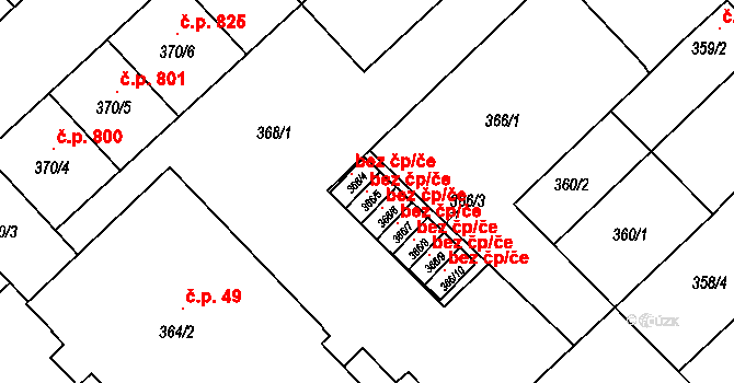 Chropyně 107465272 na parcele st. 366/5 v KÚ Chropyně, Katastrální mapa