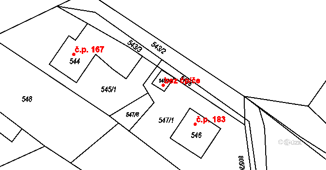 Děhylov 115351272 na parcele st. 545/3 v KÚ Děhylov, Katastrální mapa