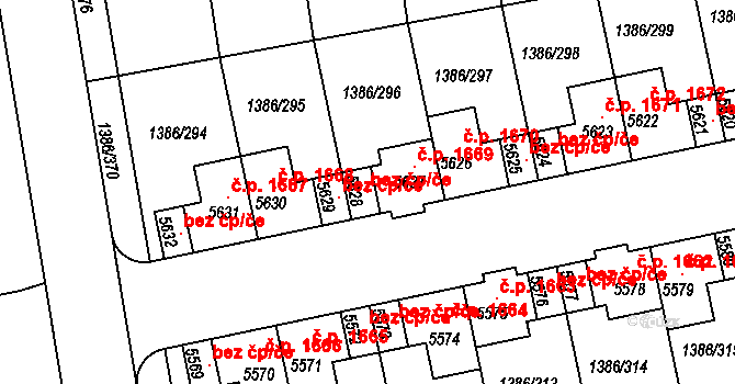 Milovice 115426272 na parcele st. 5628 v KÚ Benátecká Vrutice, Katastrální mapa