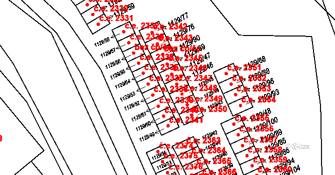 Jihlava 2347 na parcele st. 1129/46 v KÚ Jihlava, Katastrální mapa