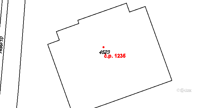 Horka-Domky 1235, Třebíč na parcele st. 4523 v KÚ Třebíč, Katastrální mapa