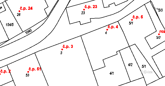 Štěpánov nad Svratkou 3 na parcele st. 3 v KÚ Štěpánov nad Svratkou, Katastrální mapa