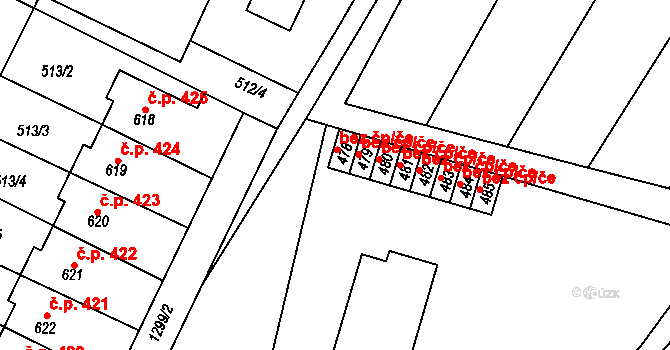 Železnice 39802272 na parcele st. 478 v KÚ Železnice, Katastrální mapa