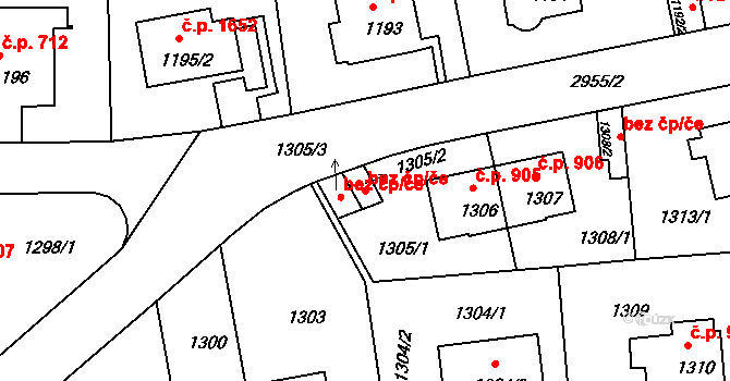 Praha 43145272 na parcele st. 1305/2 v KÚ Braník, Katastrální mapa