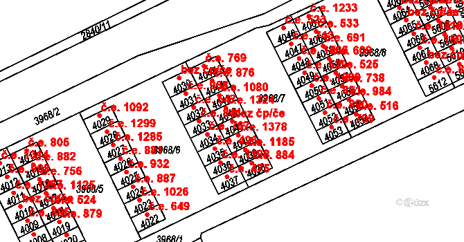 Chomutov 43151272 na parcele st. 4041 v KÚ Chomutov I, Katastrální mapa